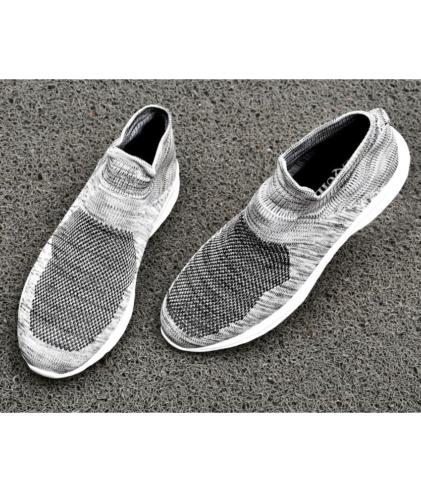     			Akiko Grey Melange Men's Slip-on Shoes