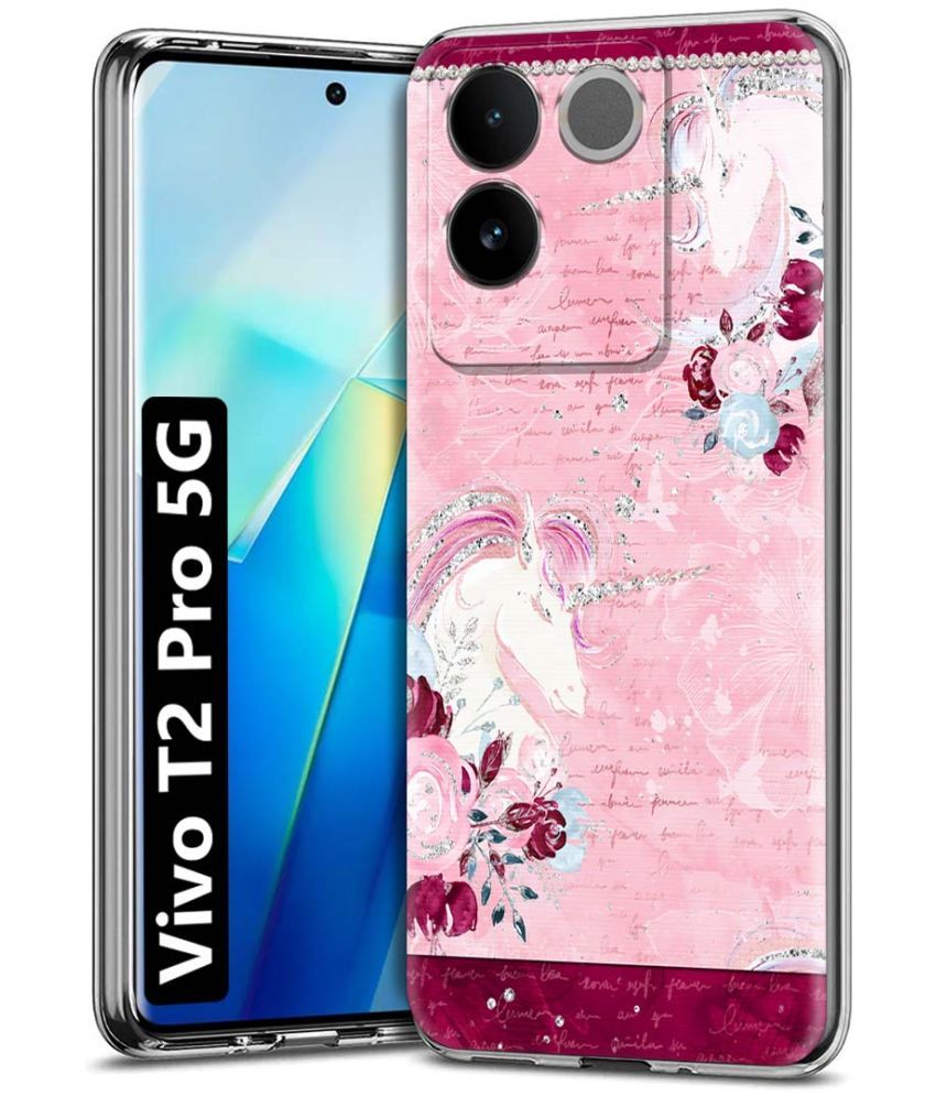     			Fashionury Multicolor Printed Back Cover Silicon Compatible For Vivo T2 Pro 5G ( Pack of 1 )