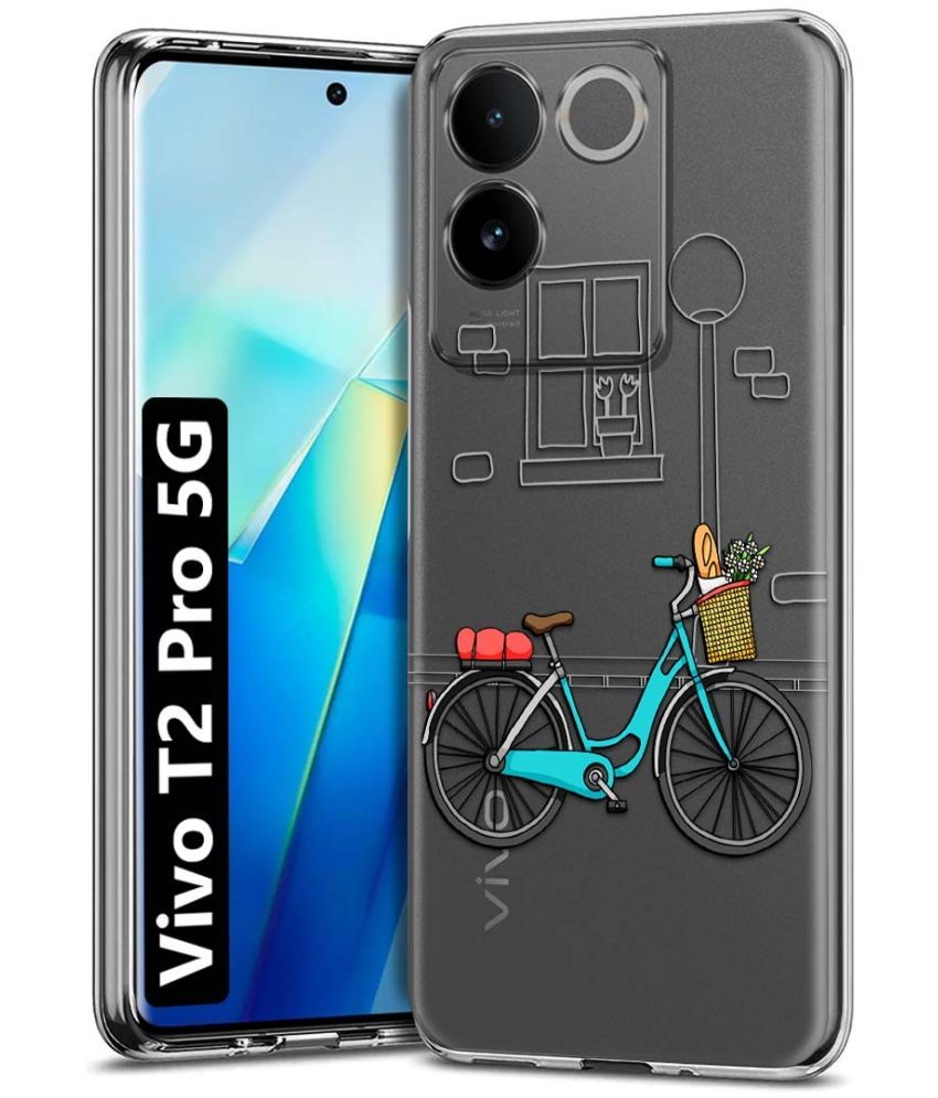     			Fashionury Multicolor Printed Back Cover Silicon Compatible For Vivo T2 Pro 5G ( Pack of 1 )