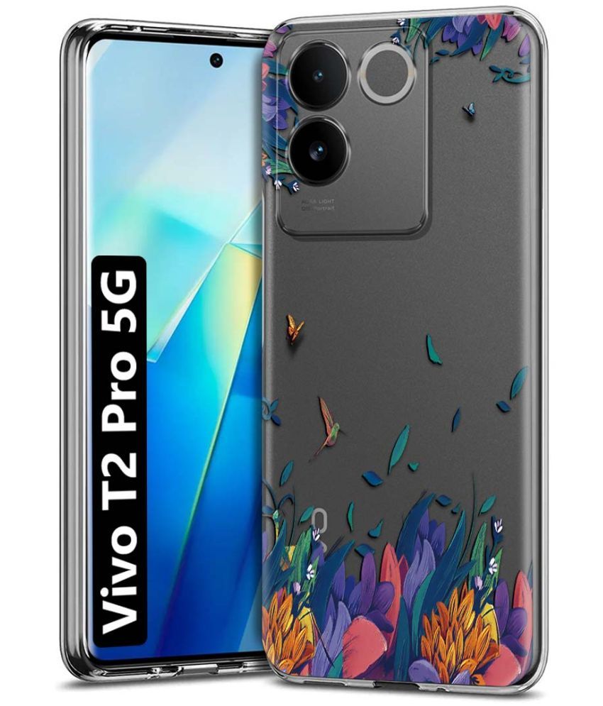     			Fashionury Multicolor Printed Back Cover Silicon Compatible For Vivo T2 Pro 5G ( Pack of 1 )