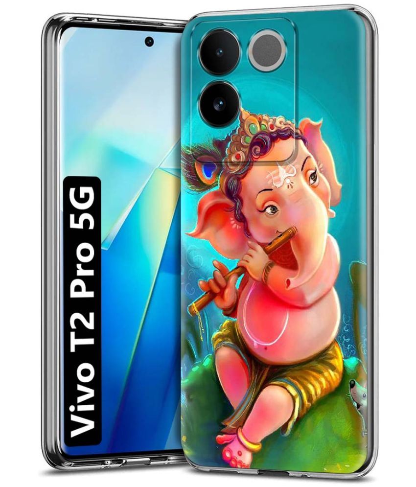     			Fashionury Multicolor Printed Back Cover Silicon Compatible For Vivo T2 Pro 5G ( Pack of 1 )