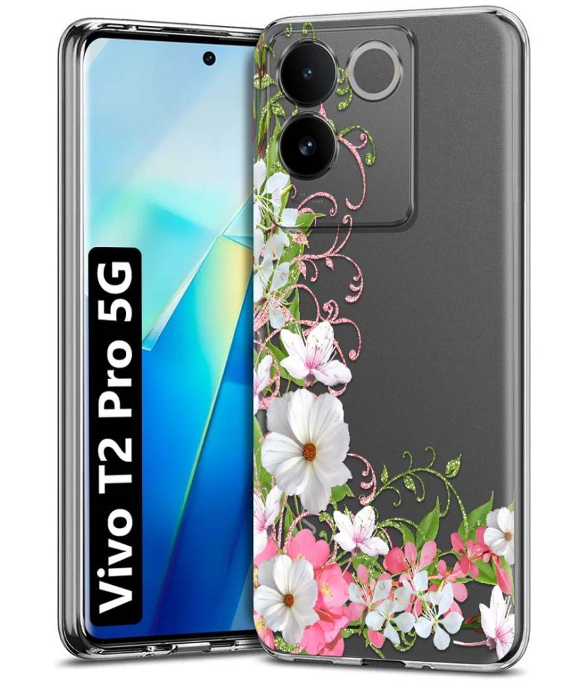     			Fashionury Multicolor Printed Back Cover Silicon Compatible For Vivo T2 Pro 5G ( Pack of 1 )