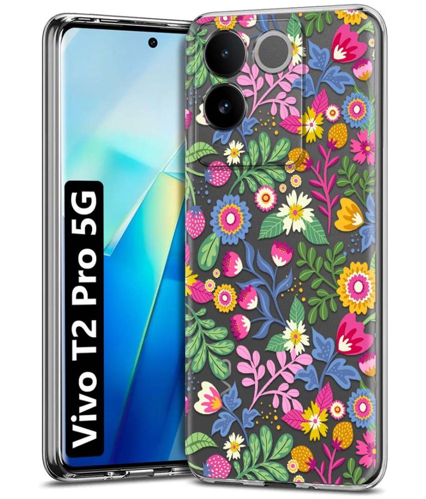     			Fashionury Multicolor Printed Back Cover Silicon Compatible For Vivo T2 Pro 5G ( Pack of 1 )