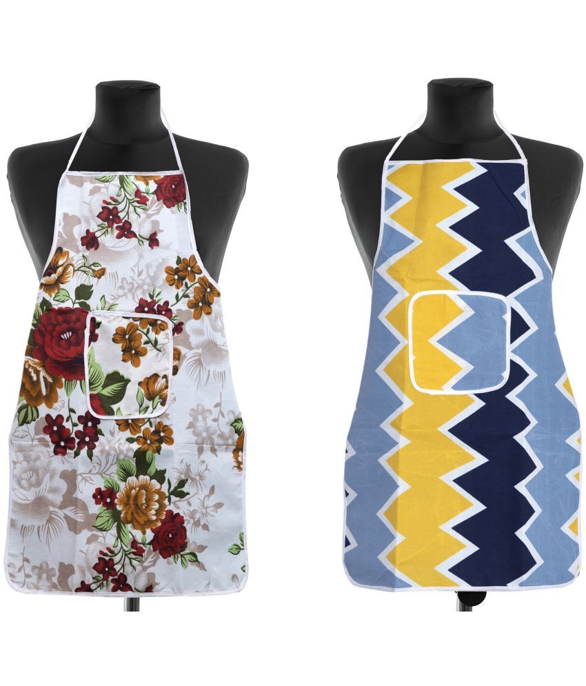     			Aazeem Others Printed Kitchen Apron with 1 Center Pocket ( Pack of 2 )