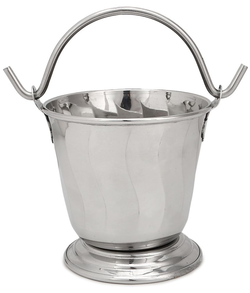     			HOMETALES Silver Serving Bucket ( Set of 1 )