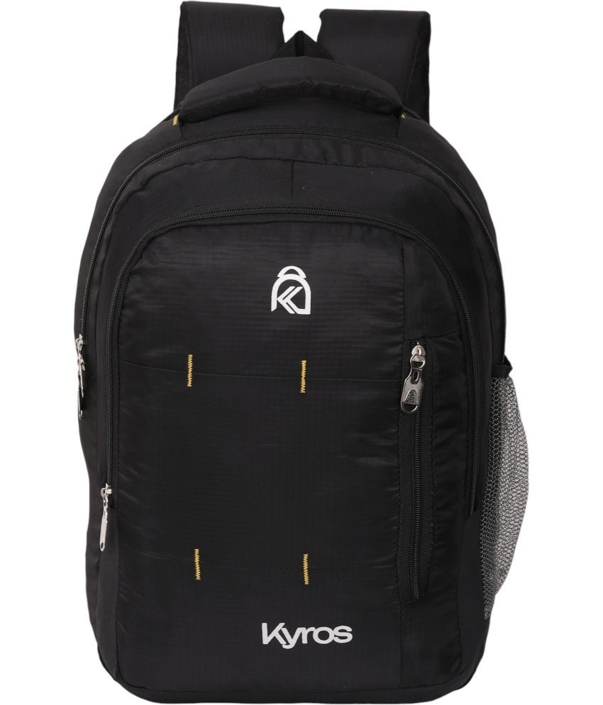     			Kyros Black Polyester Backpack ( 35 Ltrs )