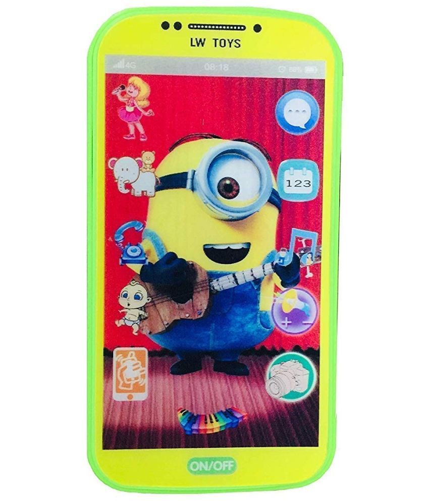     			My Talking First Learning Kids Mobile Smartphone with Touch Screen and Multiple Sound Effects, Along with Neck Holder for Boys Minion