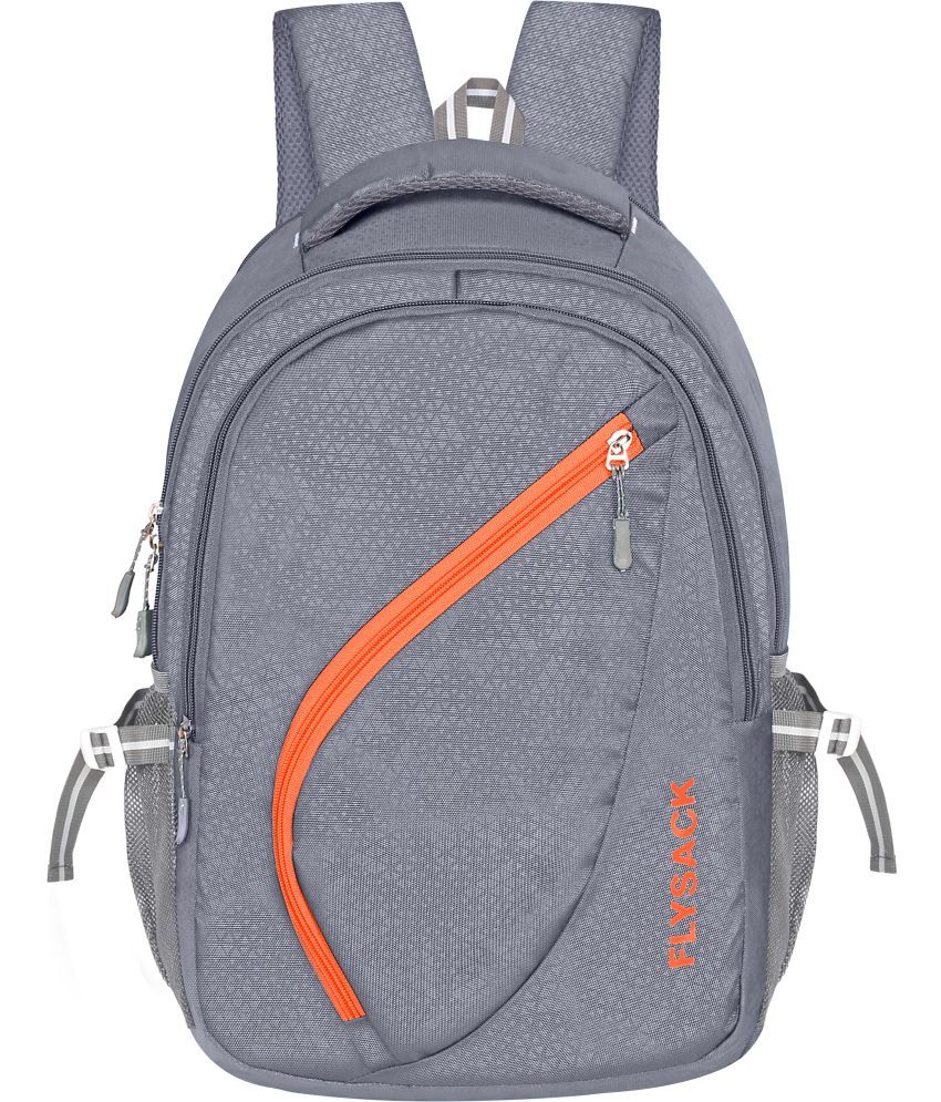     			FLYSACK Grey PU Backpack ( 35 Ltrs )