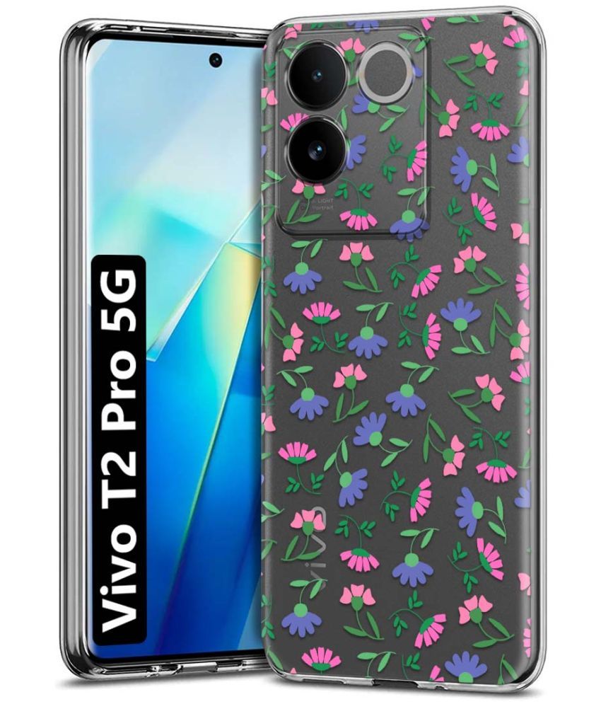     			Fashionury Multicolor Printed Back Cover Silicon Compatible For Vivo T2 Pro 5G ( Pack of 1 )