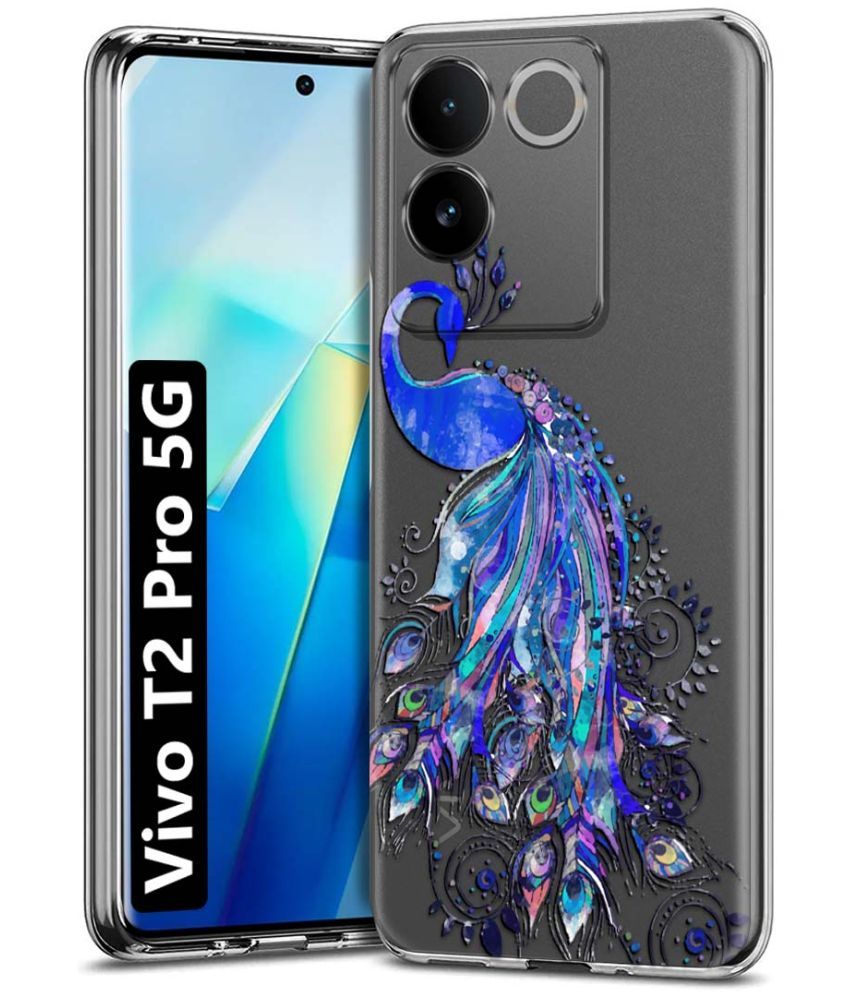     			Fashionury Multicolor Printed Back Cover Silicon Compatible For Vivo T2 Pro 5G ( Pack of 1 )