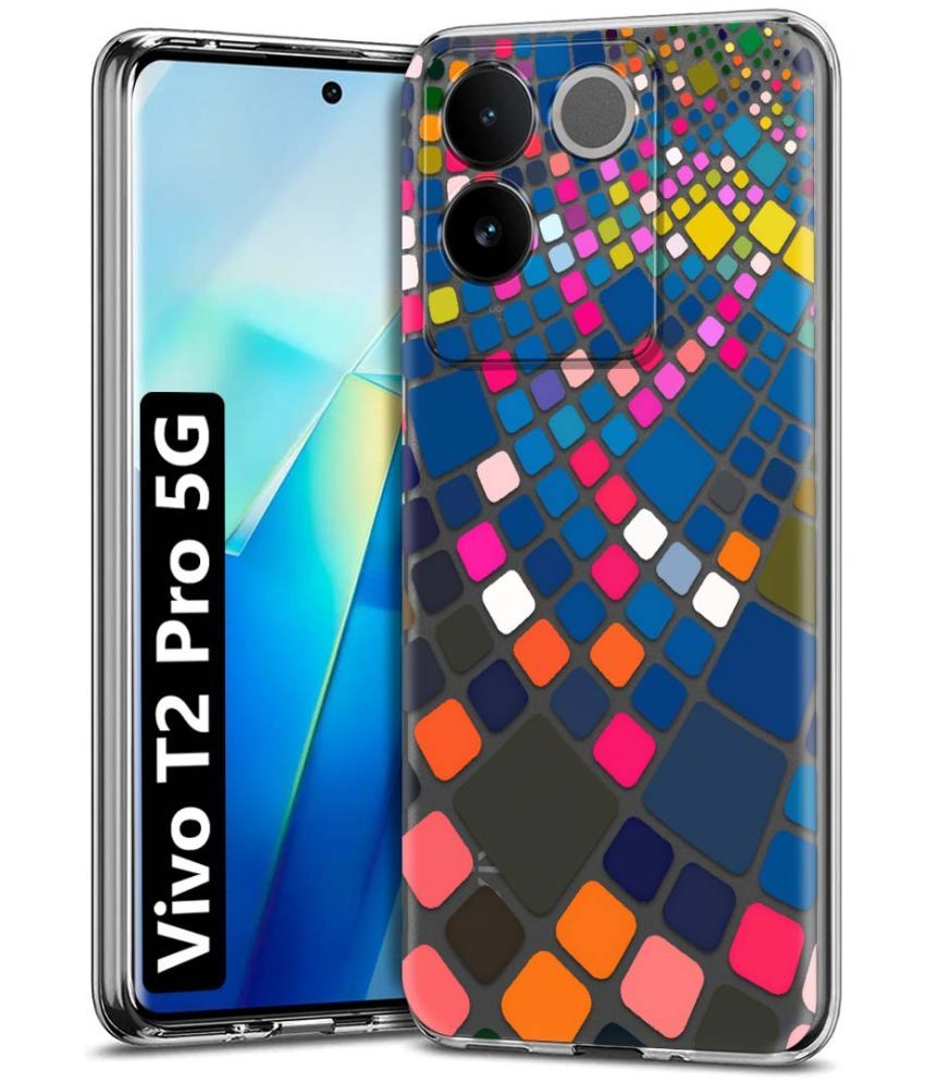     			Fashionury Multicolor Printed Back Cover Silicon Compatible For Vivo T2 Pro 5G ( Pack of 1 )