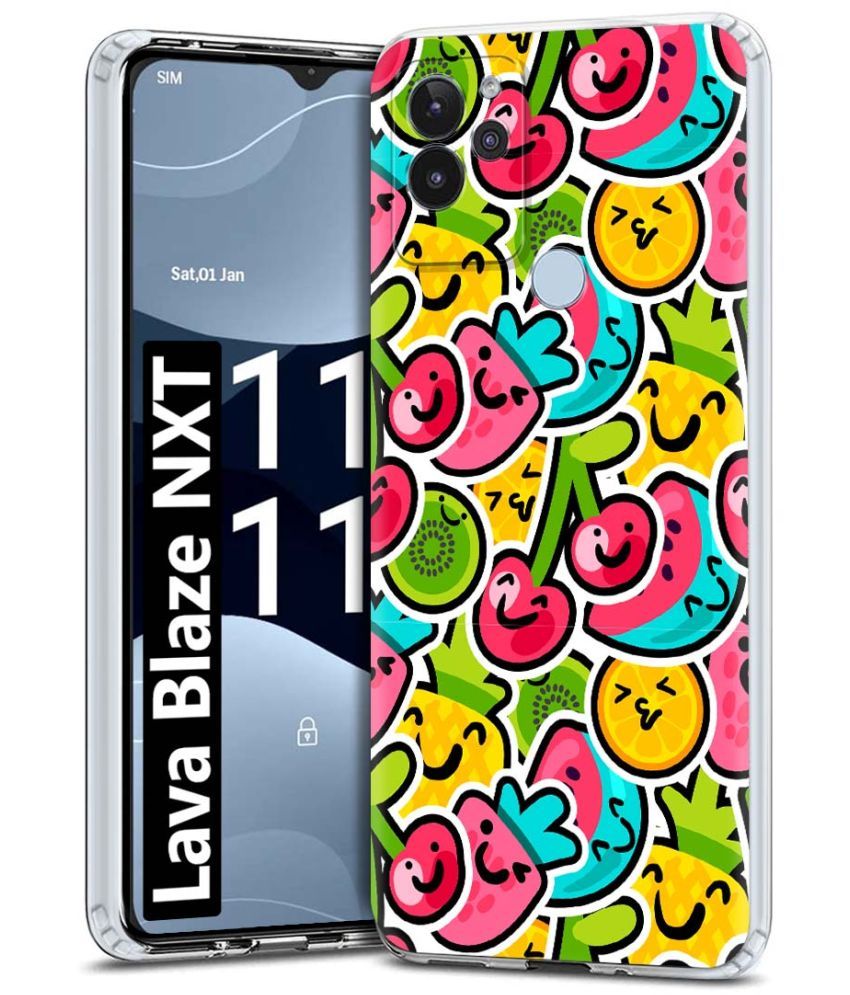     			Fashionury Multicolor Printed Back Cover Silicon Compatible For Lava Blaze Nxt ( Pack of 1 )