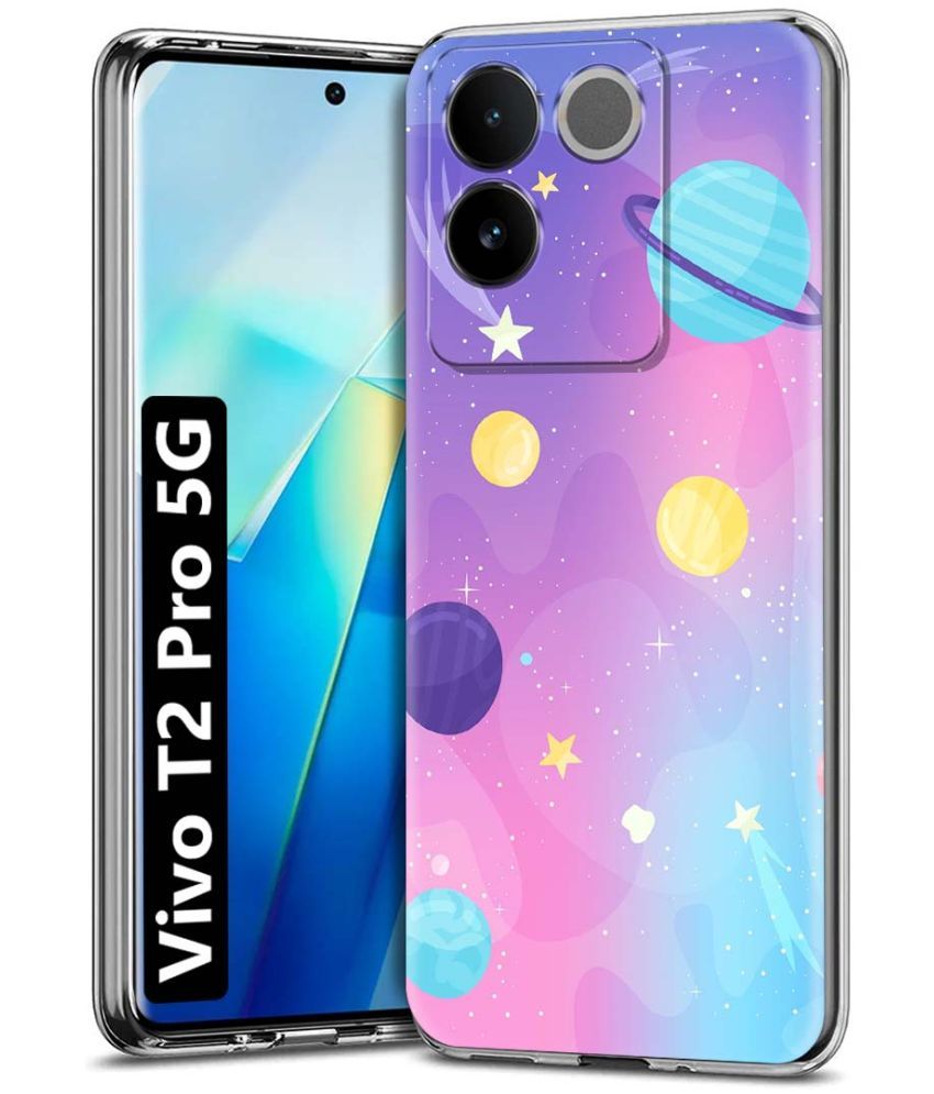     			Fashionury Multicolor Printed Back Cover Silicon Compatible For Vivo T2 Pro 5G ( Pack of 1 )