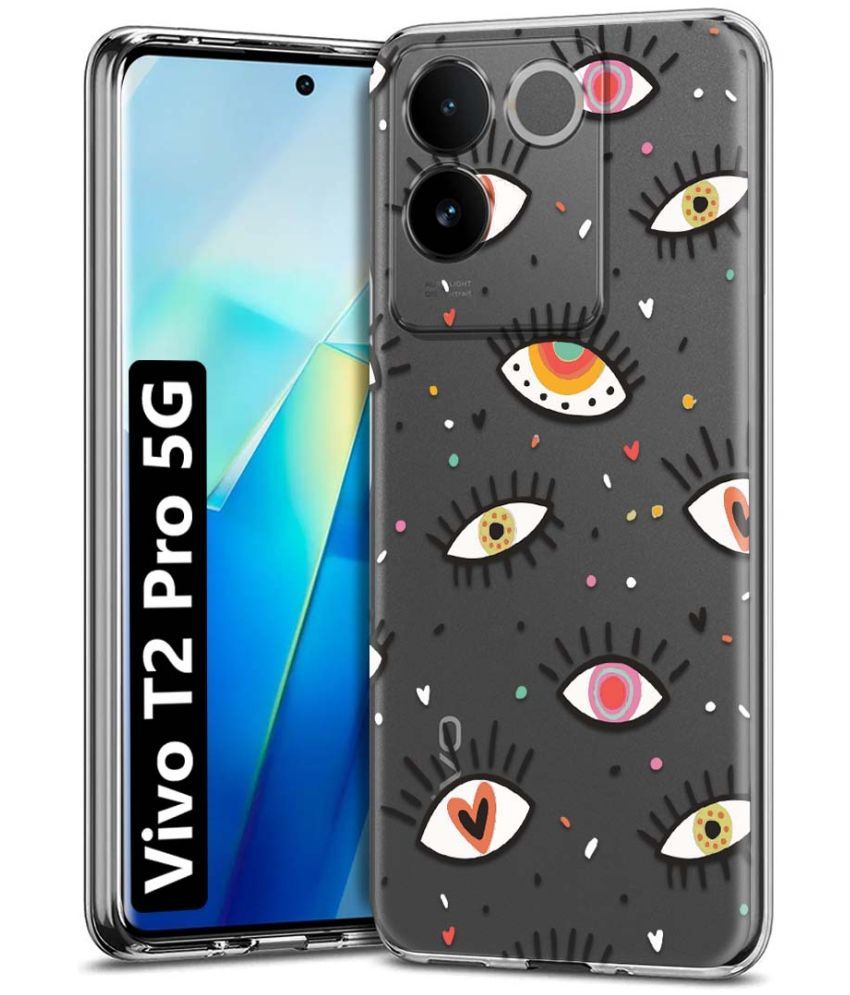     			Fashionury Multicolor Printed Back Cover Silicon Compatible For Vivo T2 Pro 5G ( Pack of 1 )