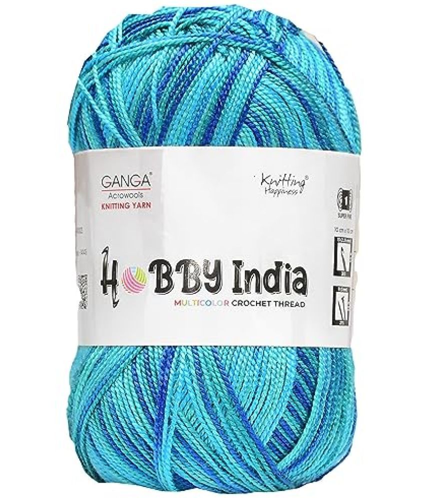     			GANGA Hobby India Mayo 200 gmsWool Ball Hand Knitting Wool/Art Craft Soft Fingering Crochet Hook Yarn, Needle Knitting Yarn Thread Dyed-NM Art-AEHI