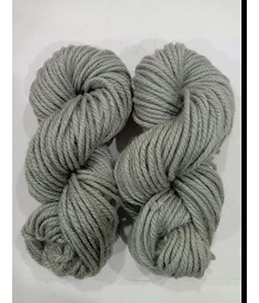    			GANGA Knitting Yarn Thick Chunky Wool, 600 gm Best Used with Knitting Needles, Crochet Needles Wool Yarn for Knitting. by GANGA Shade Colour-Light Grey