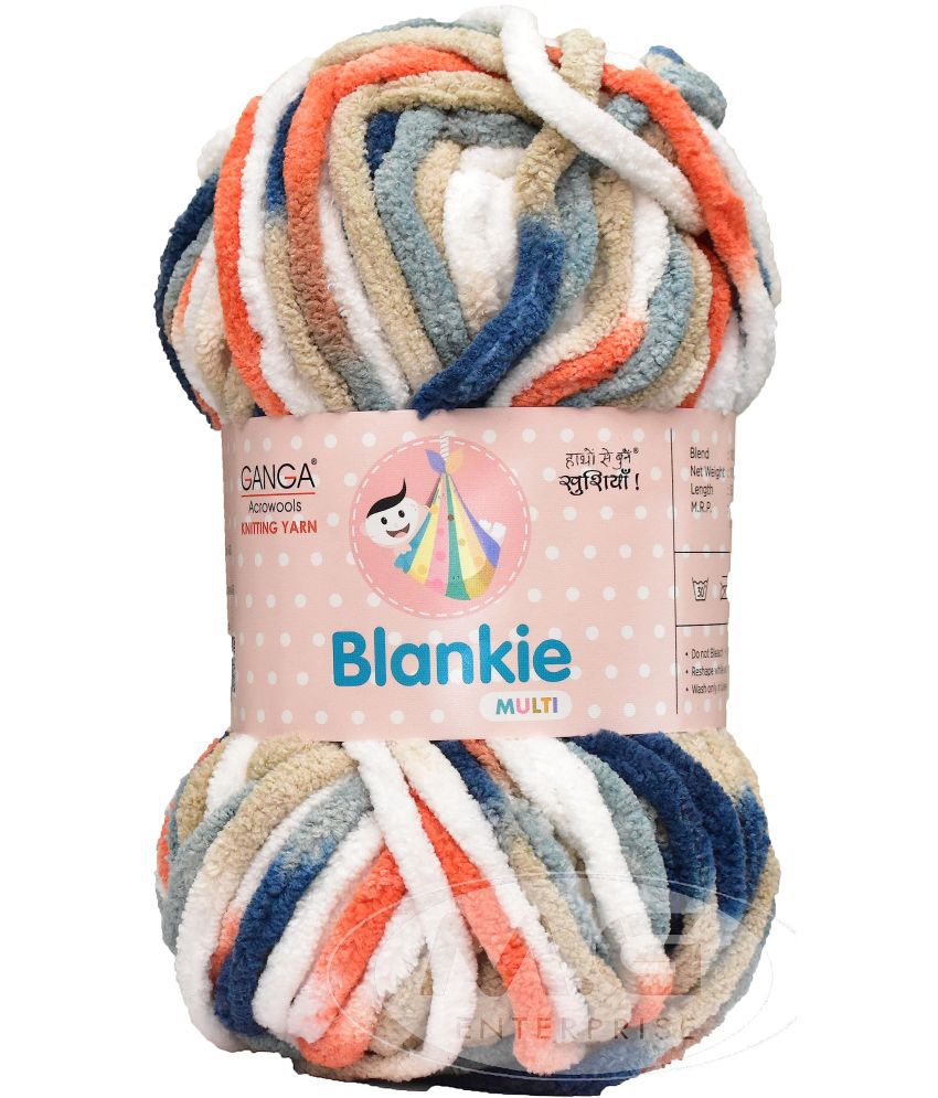     			GANGA Knitting Yarn Thick Chunky Wool, Blankie Rusty 600 GMS Best Used with Knitting Needles-BL Art-ADJI