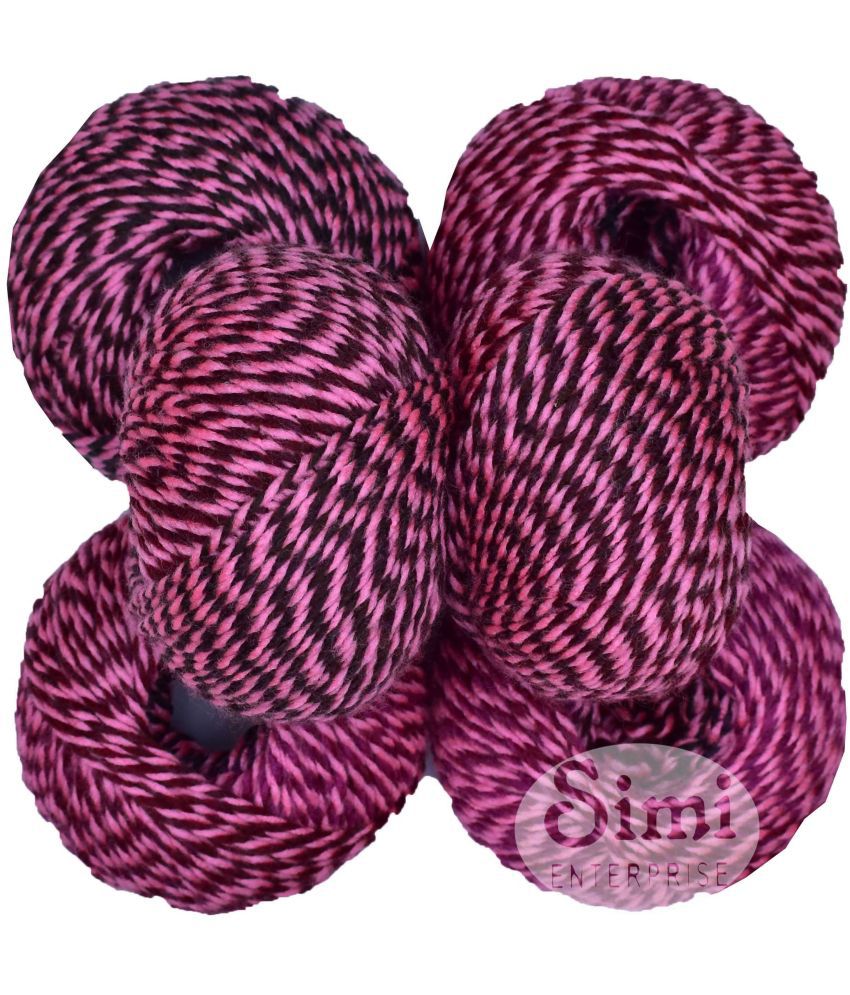     			GANGA Zinea Pink Mix 500 GMS Wool Thick Hank Hand Knitting Wool/Art Craft Soft Fingering Crochet Hook Yarn, Needle Knitting Yarn Thread Dyed-Fart-AJID
