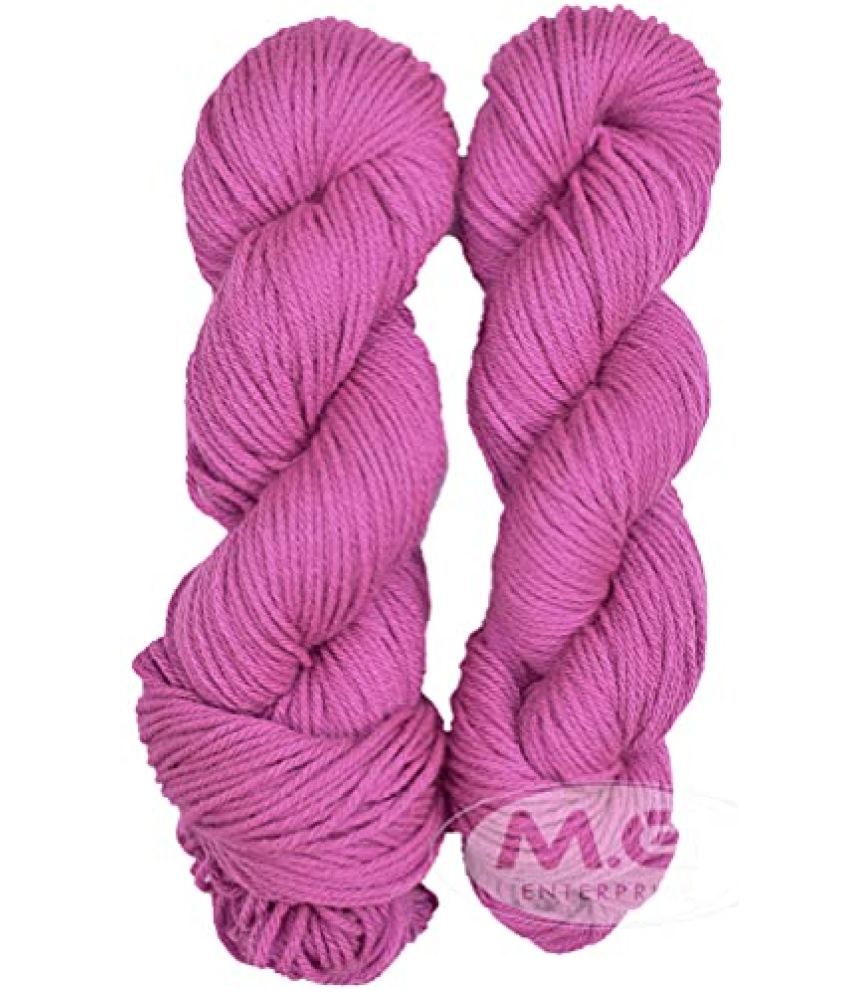     			Ganga Alisha Purple (400 gm) Wool Hank Hand Knitting Wool/Art Craft Soft Fingering Crochet Hook Yarn, Needle Knitting Yarn Thread dye N