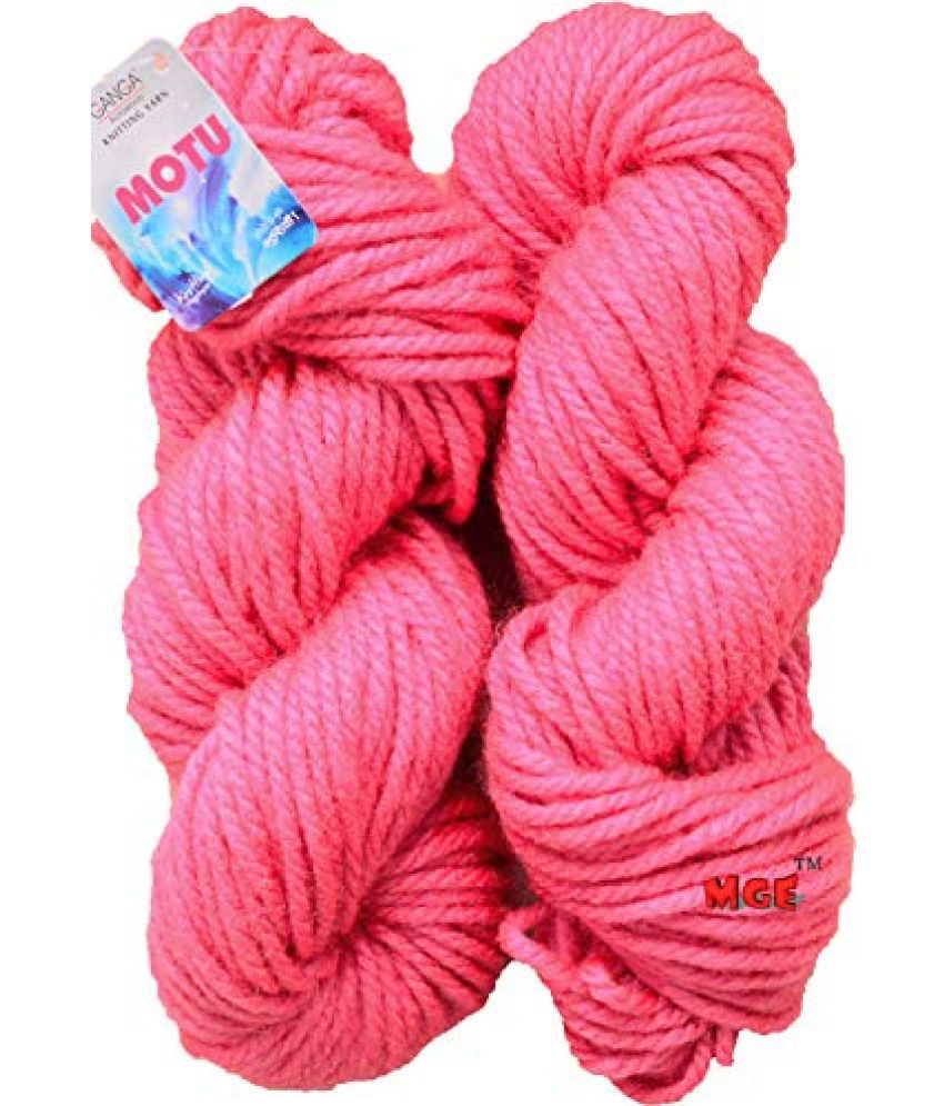     			Ganga Knitting Yarn Thick Chunky Wool, Motu Thick Yarn Gajri 400 gm Best Used with Knitting Needles, Crochet Needles Wool Yarn for Knitting - bjb