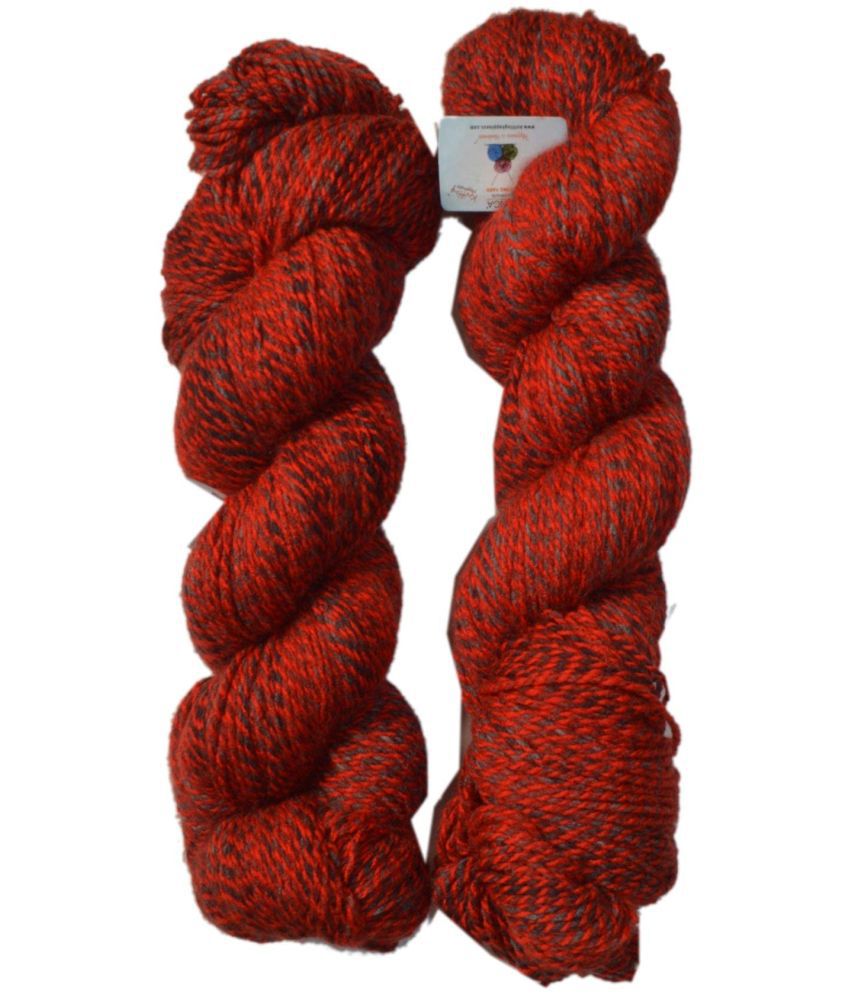     			Ganga Zinea Hand Knitting Yarn (Multi Red) (Hanks-300gms)