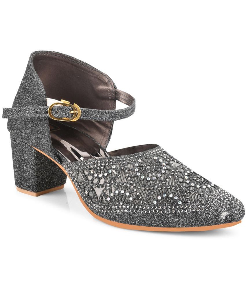     			JM Looks Gray Women's Mules Heels