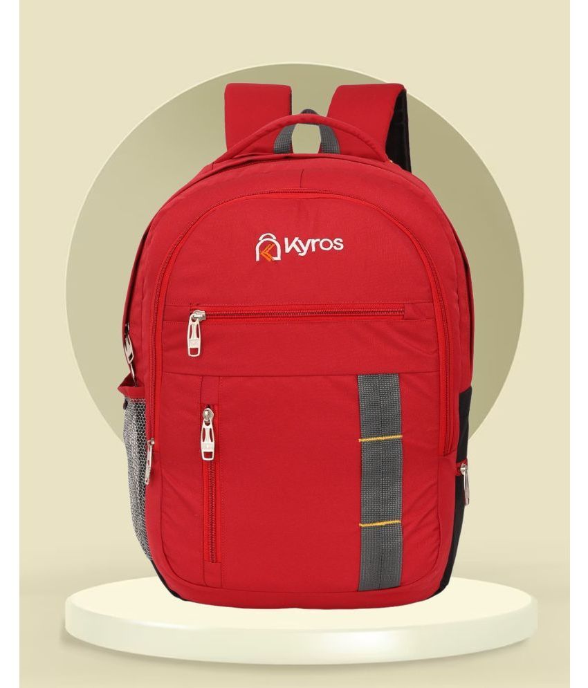     			Kyros Red Polyester Backpack ( 45 Ltrs )