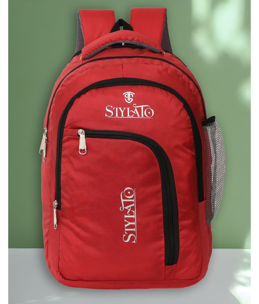     			STYLATO Red Polyester Backpack ( 33 Ltrs )