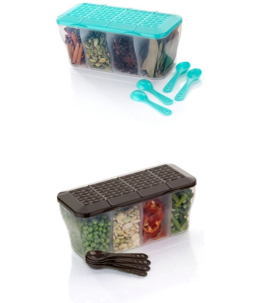    			iview kitchenware Dal/Masala/Vegetable PET Multicolor Pickle Container ( Set of 2 )