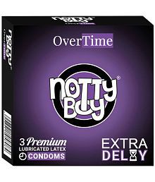 NottyBoy Over Time Extra Delay Condoms for Men - 3 Units