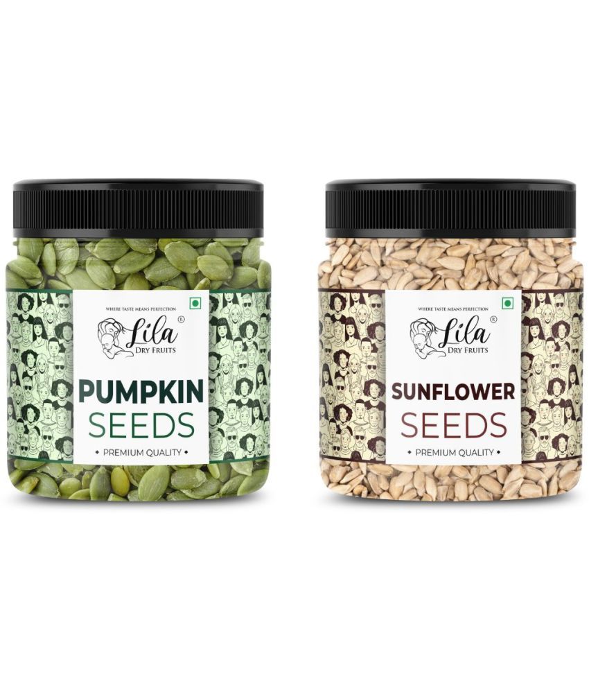     			Lila Dry Fruits Mixed Seeds(Pumpkin Sunflower) 500 gm Each Jar(Pack of 2)