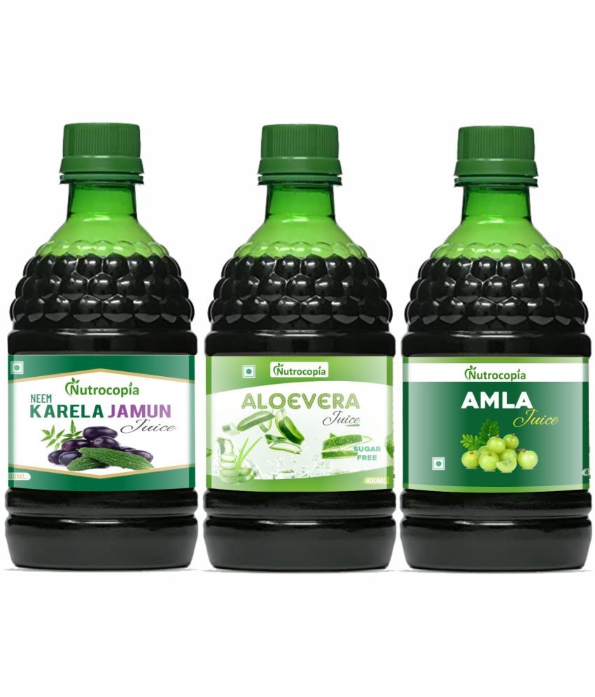     			NUTROCOPIA  Neem, Aloevera & Amla  Vegetable Juice 400 ml Pack of 3