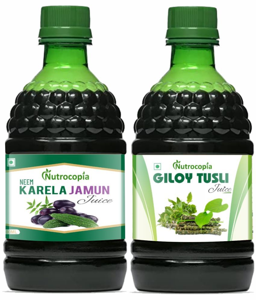     			NUTROCOPIA Neem,Karela & GiloyTulsi- Vegetable Juice 800 ml Pack of 2