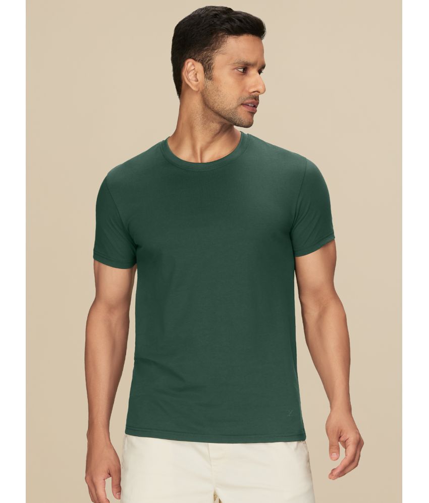     			XYXX Cotton Regular Fit Solid Half Sleeves Men's T-Shirt - Green ( Pack of 1 )