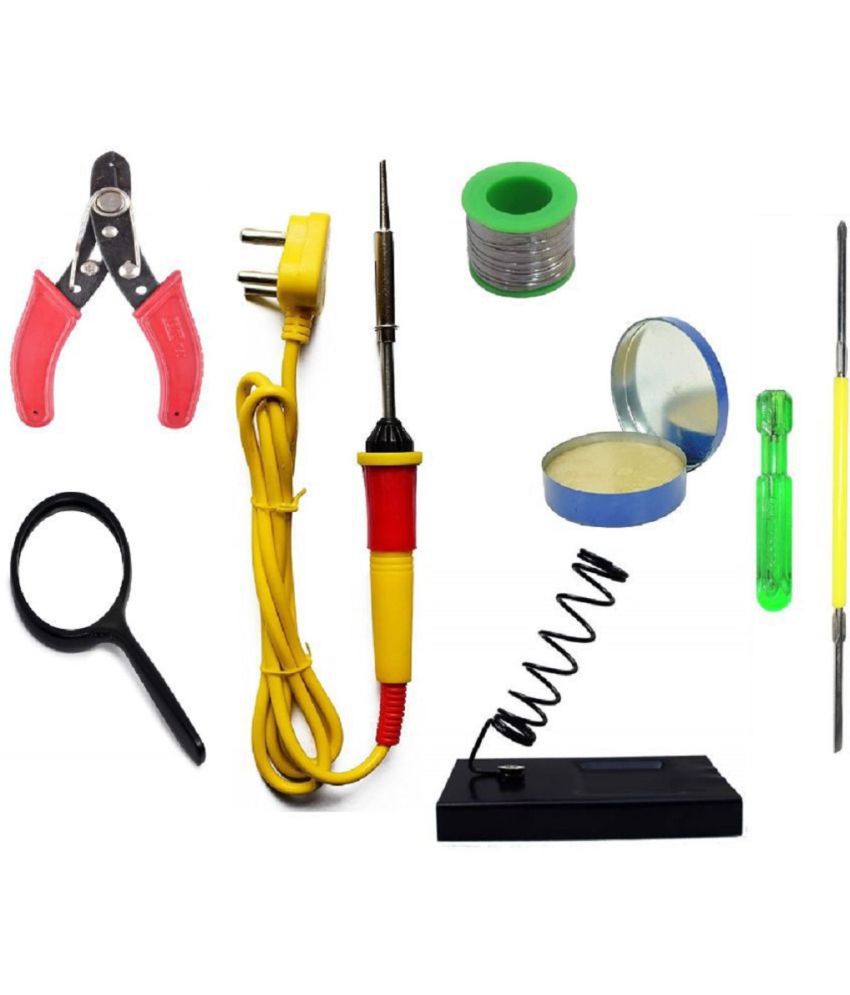    			uniq (7 in 1 ) 25W Soldering Iron Kit with Wire, Flux, Stand, Cutter, Lense, 2 i Soldering Iron