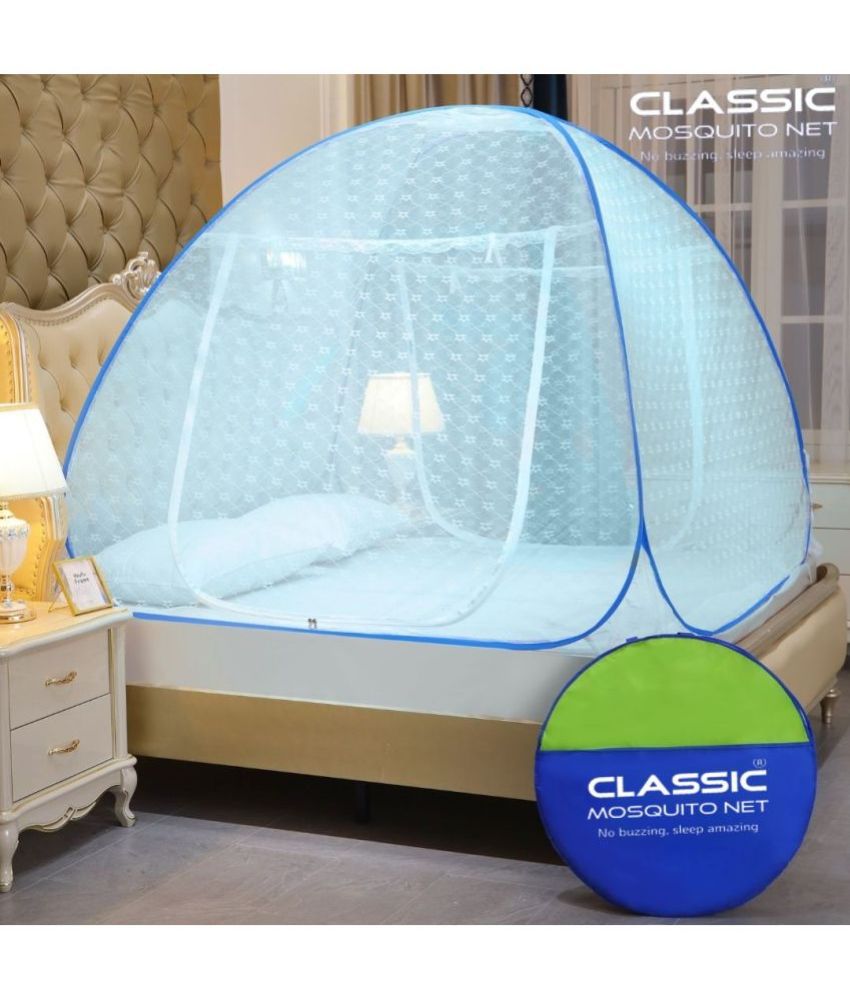     			Classic Mosquito Net - Blue Polycotton Foldable Mosquito Net ( Pack of 1 )
