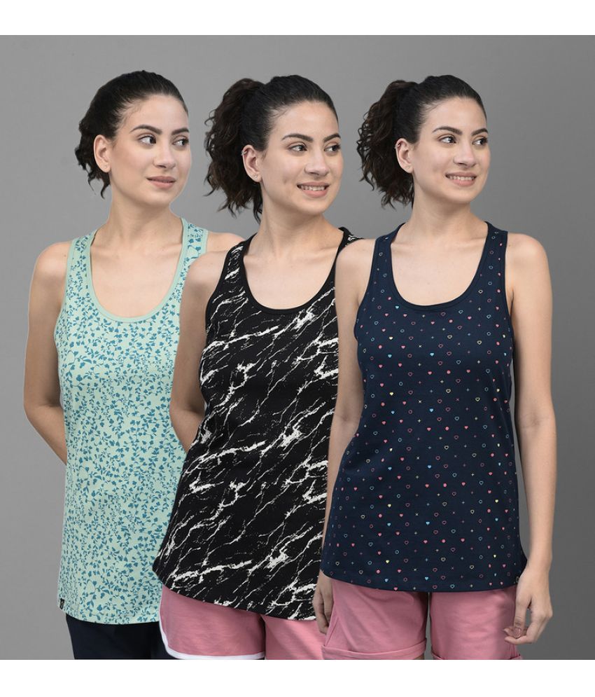     			Dollar Cotton Blended Tanks - Multi Color Pack of 3