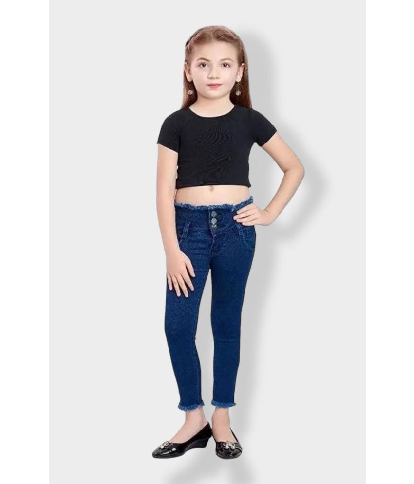     			ICOINIC ME- Kids Girls 3 Button High Quality | Premium Denim Jeans