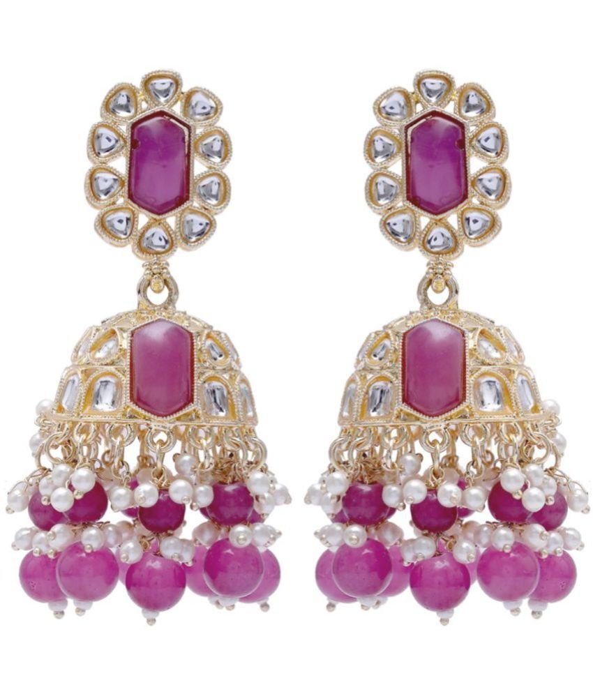     			Jiyanshi fashion Purple Jhumki Earrings ( Pack of 1 )