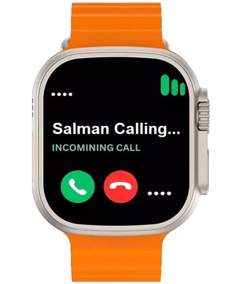     			Red Fish Ultra 1"7 Infinity Display BT Calling Orange Smart Watch