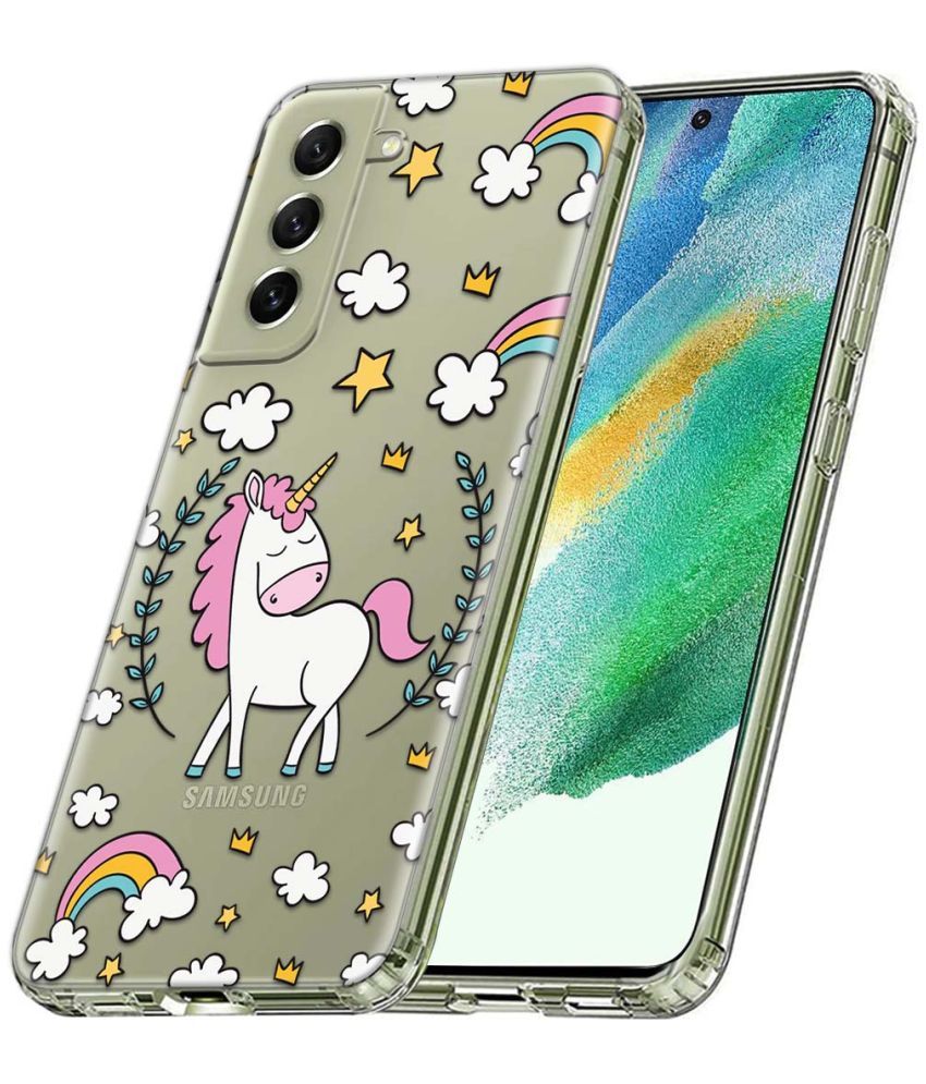     			Fashionury Multicolor Printed Back Cover Silicon Compatible For Samsung Galaxy S21 FE ( Pack of 1 )