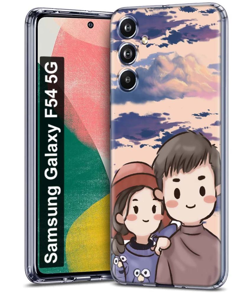     			Fashionury Multicolor Printed Back Cover Silicon Compatible For Samsung Galaxy F54 5G ( Pack of 1 )