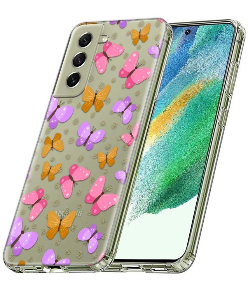     			Fashionury Multicolor Printed Back Cover Silicon Compatible For Samsung Galaxy S21 FE ( Pack of 1 )