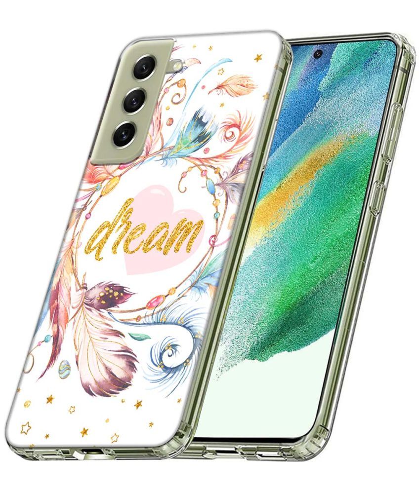     			Fashionury Multicolor Printed Back Cover Silicon Compatible For Samsung Galaxy S21 FE ( Pack of 1 )