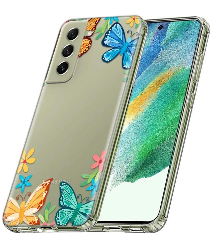     			Fashionury Multicolor Printed Back Cover Silicon Compatible For Samsung Galaxy S21 FE ( Pack of 1 )