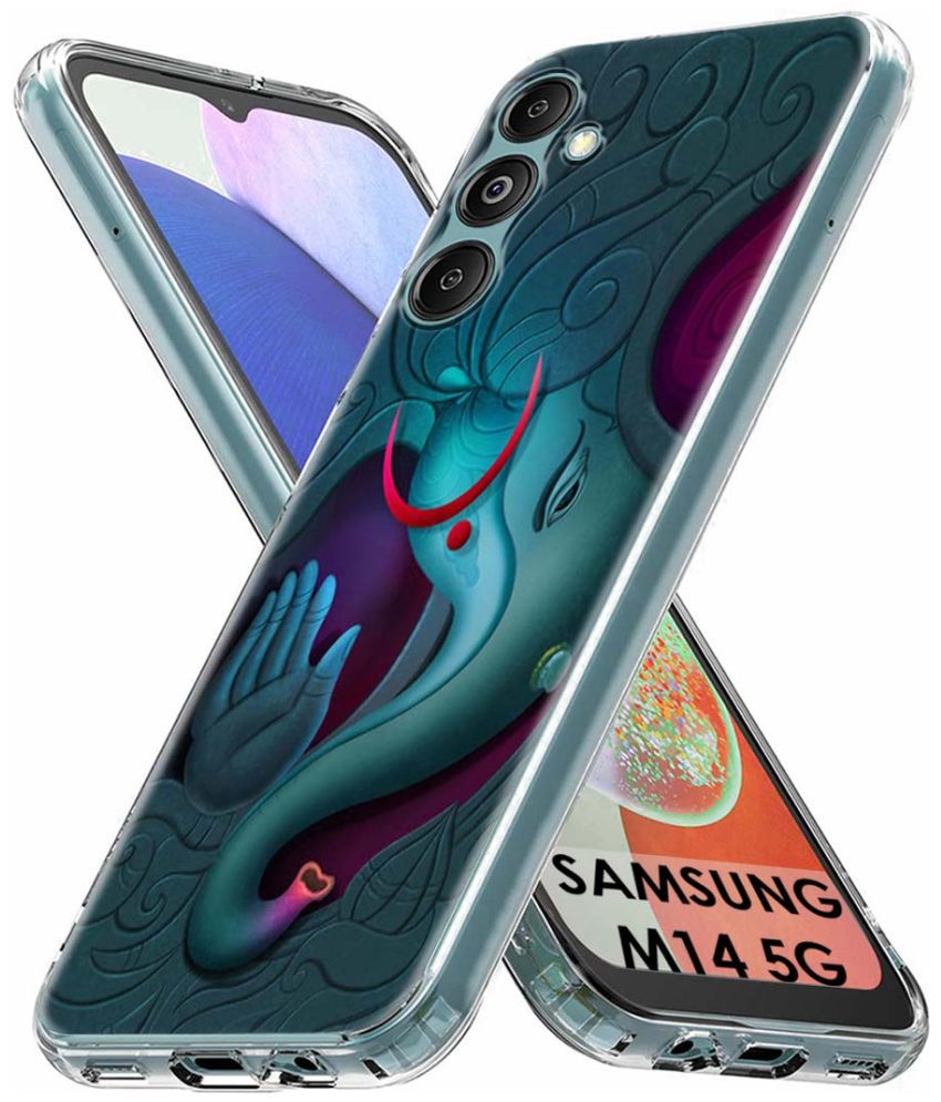     			Fashionury Multicolor Printed Back Cover Silicon Compatible For Samsung Galaxy M14 5G ( Pack of 1 )