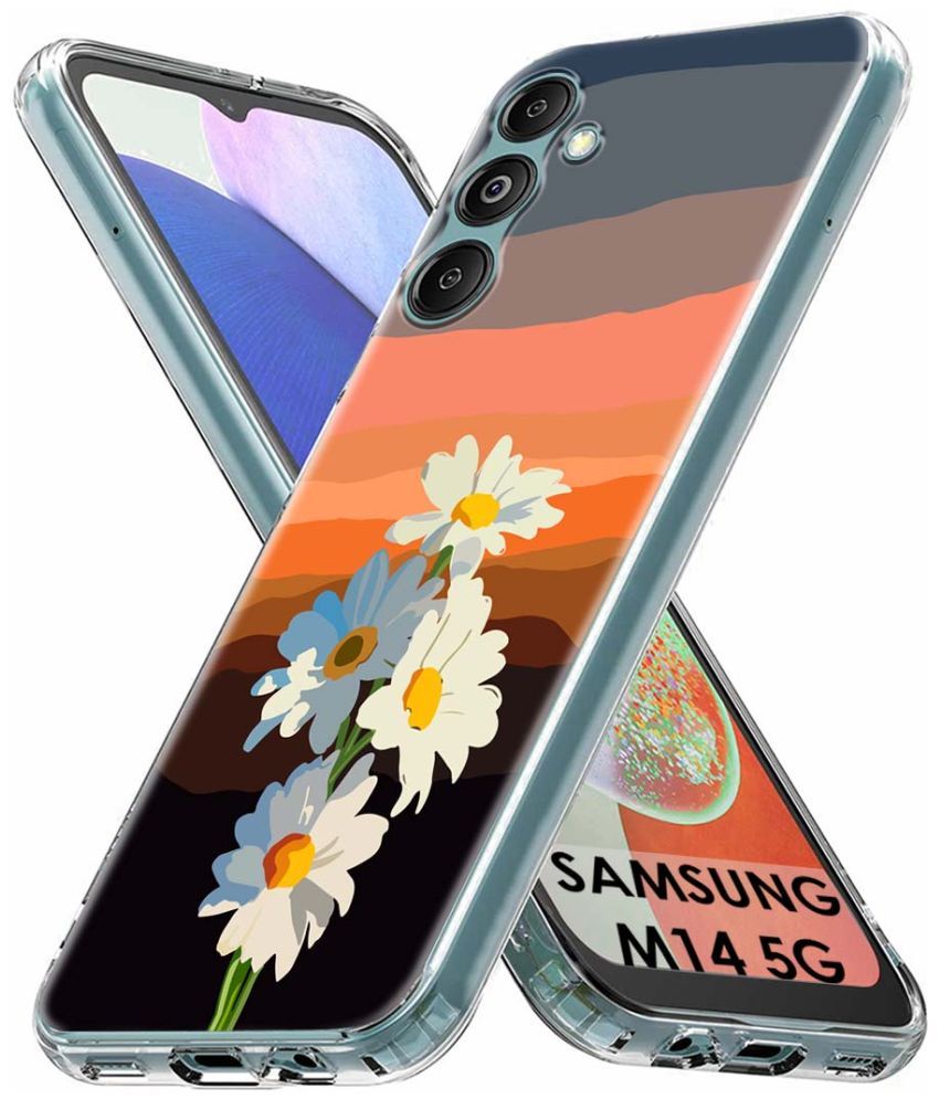     			Fashionury Multicolor Printed Back Cover Silicon Compatible For Samsung Galaxy M14 5G ( Pack of 1 )