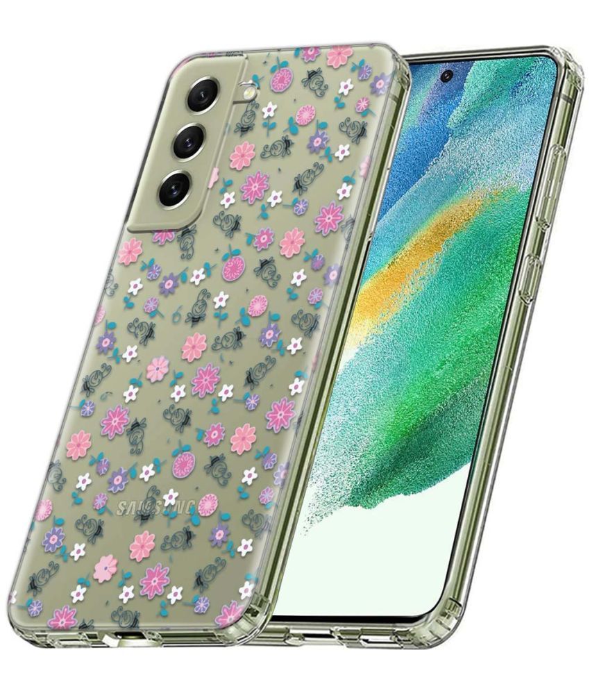     			Fashionury Multicolor Printed Back Cover Silicon Compatible For Samsung Galaxy S21 FE ( Pack of 1 )