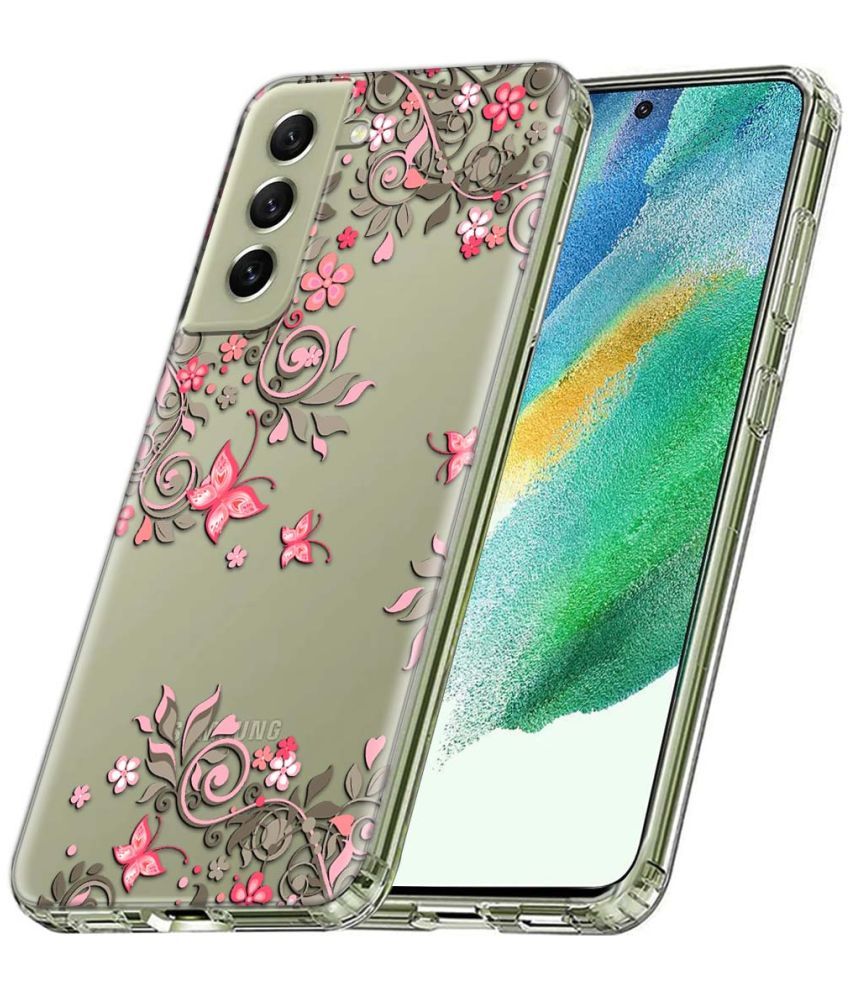     			Fashionury Multicolor Printed Back Cover Silicon Compatible For Samsung Galaxy S21 FE ( Pack of 1 )