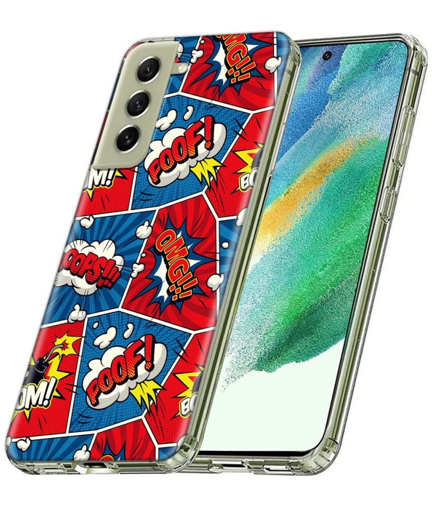     			Fashionury Multicolor Printed Back Cover Silicon Compatible For Samsung Galaxy S21 FE ( Pack of 1 )